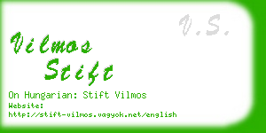 vilmos stift business card